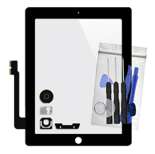 Cristal Touch iPad 3 Y 4 A1416 A1458 A1430 A1459 A1403 A1460 Touchsceen Pantalla Digitalizador + Boton Y Flex Home