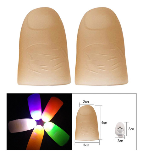Luces De Dedo Trucos De Magia Luz De Pulgar Luz Multicolor