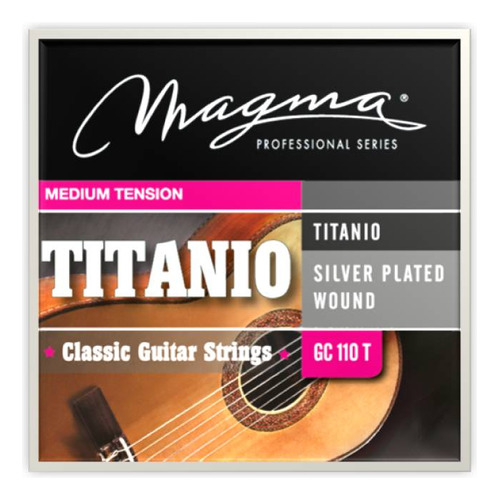 Encordado Guitarra Clásica Magma T Media Titanium Gc110t