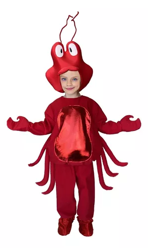 Disfraz de cangrejo rojo para niños, traje de Halloween de