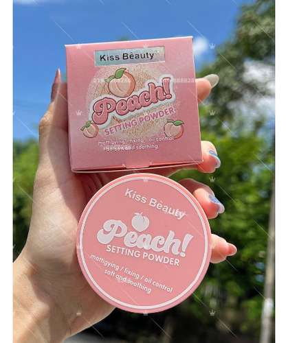 Polvo Suelto Matificante Traslucido Peach Kiss Beauty