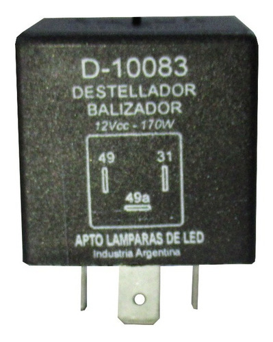 Imagen 2 de 6 de Destellador Electrónico Especial Para Giros Balizas Led 3 T
