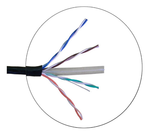 Imagem 2 de 5 de Cabo De Rede Cat6 4 Pares Caixa 305m Life Data Preto Cftv