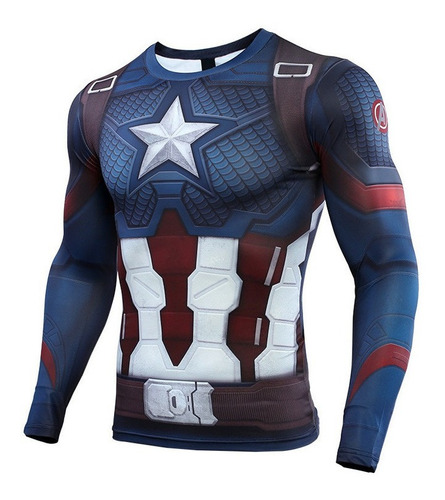 Traje De Cosplay Para Avengers Capitán América  Camiseta