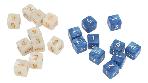 Juego De 20 Dados Acrílicos Con Números De Juego Con Esquina
