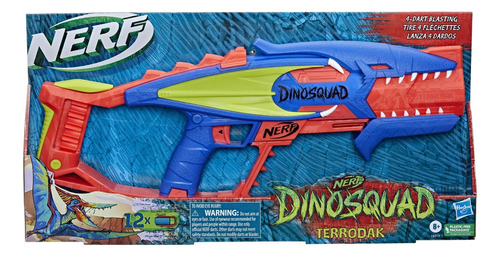 Lanza Dardos Nerf Dinosquad Terrodak Original 12 Dardos
