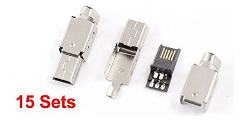 Conector Uxcell A14061000ux0407 Mini Usb Macho De 5 Pines, S