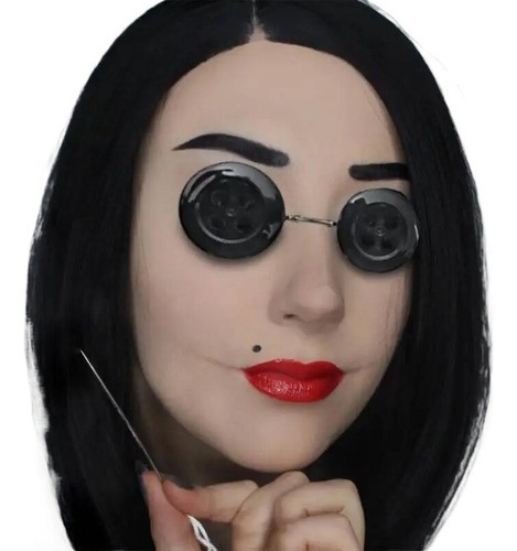 Óculos Coraline Com Botão Para Cosplay Wenam