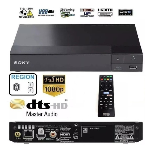 Reproductor Blu-ray Sony Bdp-s1500 Full Hd Usb Coaxial Netfl