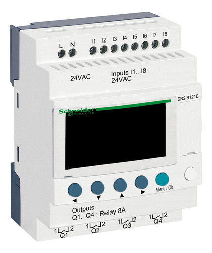 Sr2b121b Plc Compact Smart Relay, Zelio Logic Sr2 Sr3, 12 I