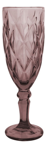 Copa Labrada Champagne Vidrio Flauta Cristal 170ml Vittori Púrpura/24 Piezas