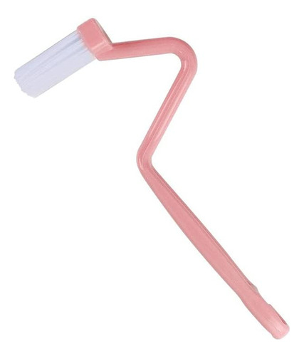 Cepillo De Inodoro Curvado De Mango Largo Color Rosa