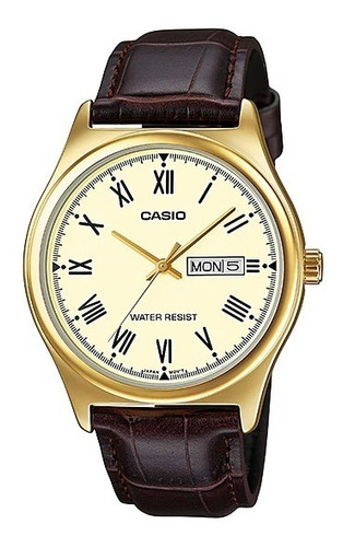 Reloj Casio Ltp-v006gl Dama Cuero Doble Calendario Original