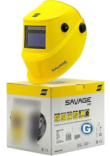 Imagen 4 de 10 de Careta Máscara Fotosensible Esab Savage A40 Amarilla Mig Tig