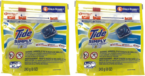 Tide Pods Simplemente Limpias Y Frescas, Brisa Refrescante,