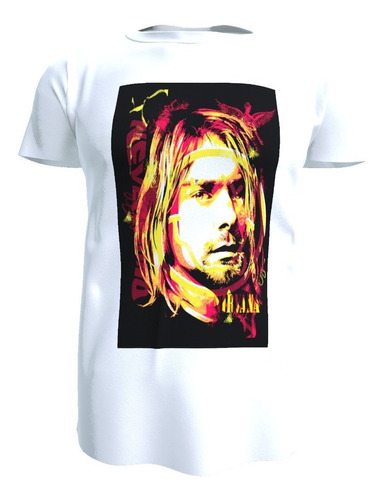 Polera Kurt Cobain, Nirvana, Poliester Tacto Algodon