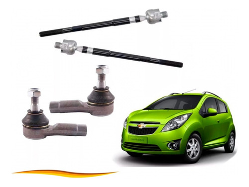 Brazo Axial + Terminal Para Chevrolet Spark Gt 2010 2019 Kit