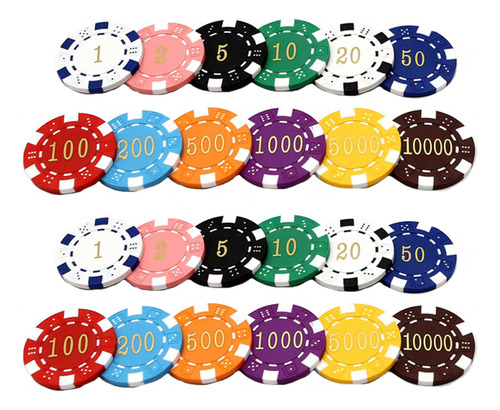 Monedas Y Fichas De Póquer Para Juegos, 24 Piezas
