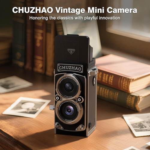 Chuzhao Vintage Mini Digital Camera, Portable Tlr Style R...