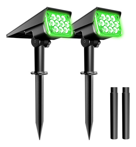 T-sunus Focos Solares De Paisaje Verde, 20 Luces Led Solares