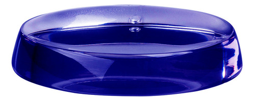 Saboneteira Oval Azul Translucido