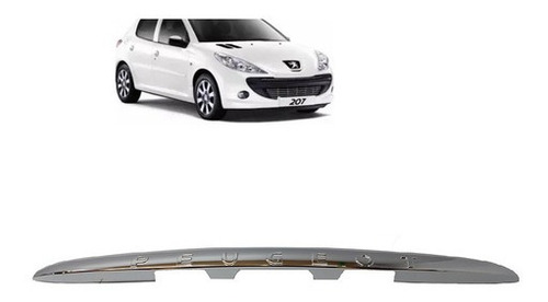 Aplique Cromado Tampa Traseiro Hatch Friso Peugeot 207