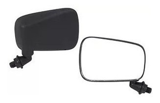 Imagem 3 de 6 de Par Espelho Retrovisor Externo Fusca - Plastico Preto
