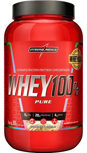 Whey 100% Pure Integral Medica Pote 900g Todos Sabores