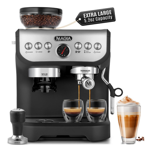 Máquina de café espresso manual Genérica - SOS100, Negro.