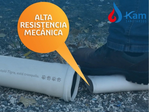 Caño 160mm X 4mts Cloacal Tigre Tubo Pvc Junta Elastica