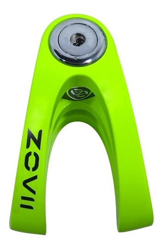 Imagen 3 de 5 de Traba Disco Zovii Sin Alarma Verde Fluo Perno 10mm Hanex Um