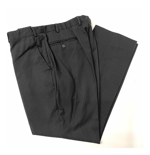 Pantalón Hombre Vestir Hechter Slim Talle 46 Negro Perfecto