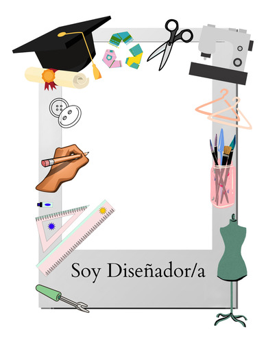 Cartel Marco Selfie Para Graduación O Recibida Diseño Indumentaria