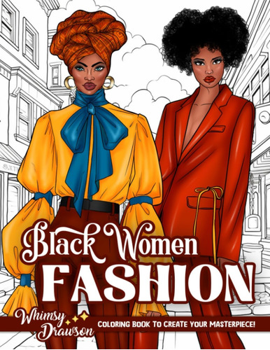 Libro: Fashion Black Girl Coloring Book For Adults: African 