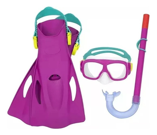 Set Natacion Niño Snorkel Mascara Buceo Patas Rana Bestway