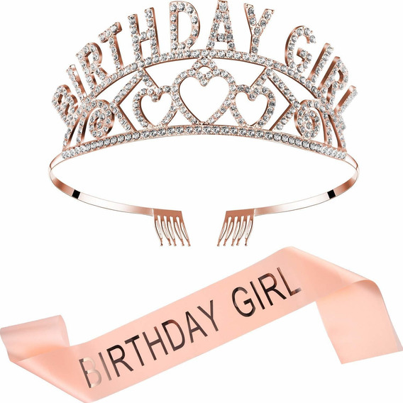 Corona de cumpleaños para mujer niña disfraz de cumpleaños accesorio decorativo Kroy PecoeD 