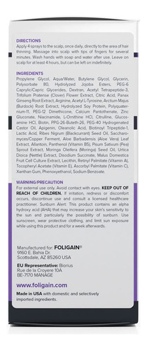 Fórmula Capilar Foligain Triple Action Complete 60 Ml Para M