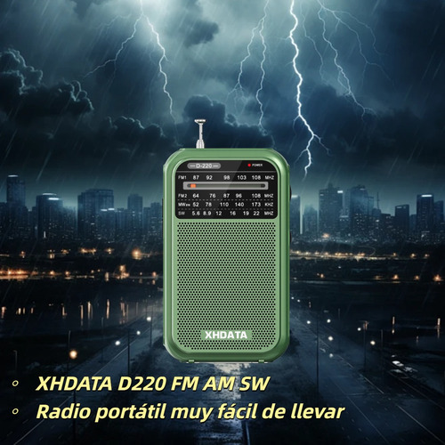 Radio Portátil Am Fm Sw Receptor De Onda Corta Estéreo 220
