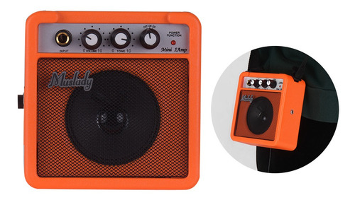 Mini Amplificador Muslady 5w Naranja Para Guitarra