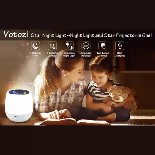 Luces nocturnas para niños, lámpara de proyector de estrellas  multifuncional Votozi para decoración de cumpleaños, Navidad