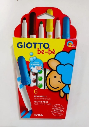 Giotto Bebe Marcadores Por 6 Unidades