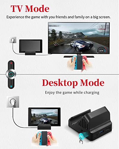 Switch Dock Con 4k Hdmi Y Ventilador - Carga Y Proyeccin