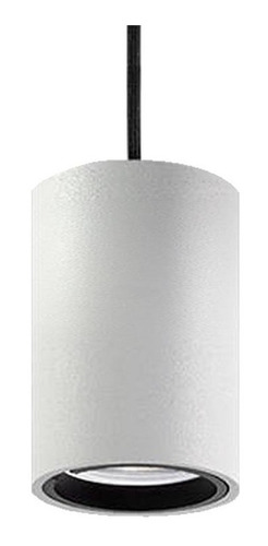 Lampara Colgante Cilindro Tubo Aluminio 20cm Dicro Led Gu10 