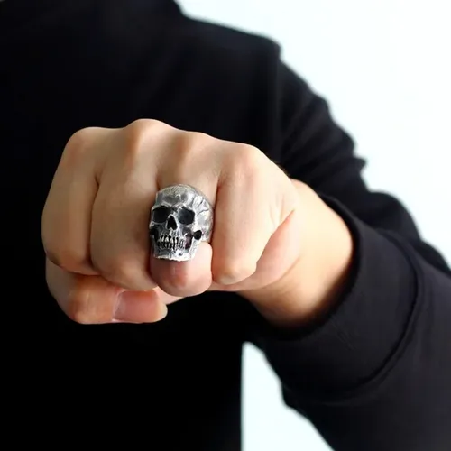 Anillo calavera plata hotsell