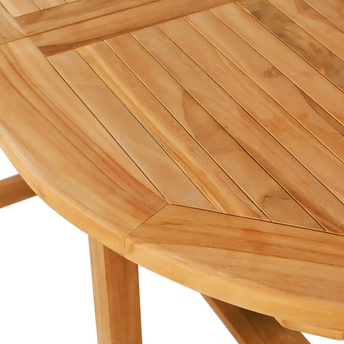 Juego De Comedor De Jardín De 7 Piezas De Madera De Teca Estructura Café