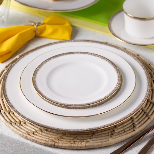 Noritake Haku Dinner, 11, Juego De 4 En Blanco