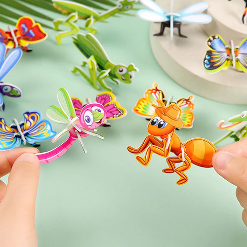 4 X 2 Rompecabezas Diy En 3d Con Forma De 4 Piezas