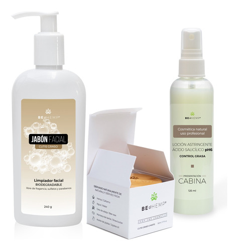 Kit  Facial Para Antiacné Jabón Facial + Loción + Crema Día