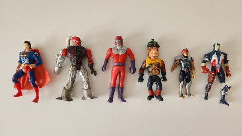 Lote 6 Figuras Muñecos Superman Xmen Thundercats Locademia 