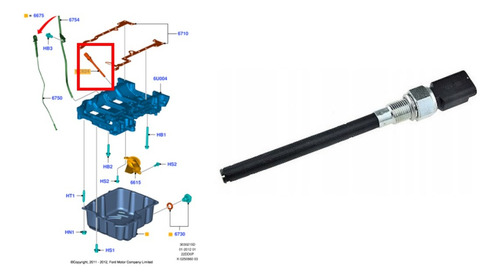 Sensor Nivel Aceite Motor Ford Transit V363 2.2 Tdci